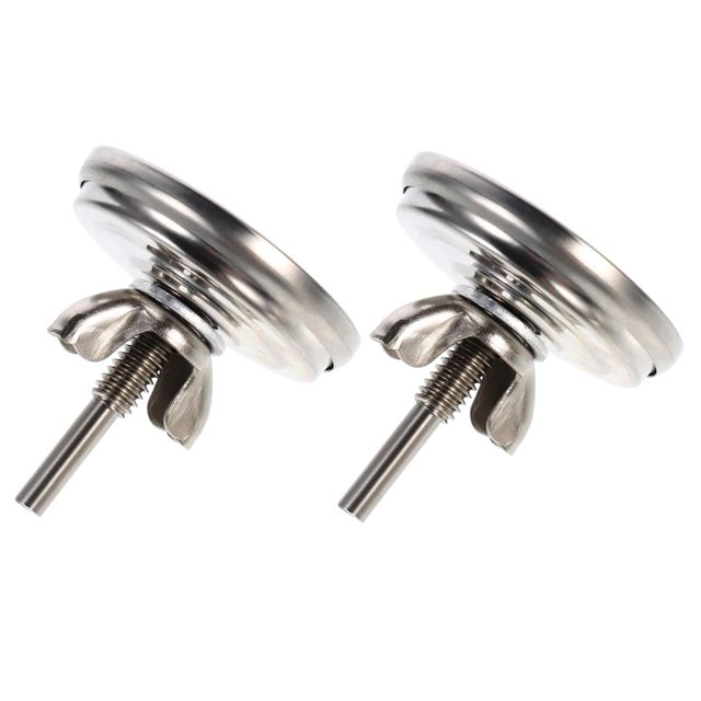 MAGICLULU Lot de 2 Thermomètres Bimétalliques en Acier Inoxydable pour Barbecue et Four, Lecture Rapide, Grand Cadran, la Cuisine