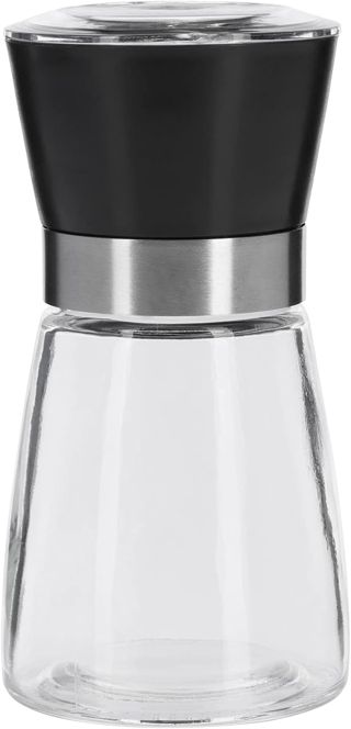 Westmark Moulin à Epices, Broyeur en Céramique, Ajustement Progressif, Verre/Plastique, Noir/Argent/Transparent, 63542260 (Lot de 2)