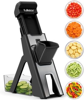 Fullstar Safe Mandoline Cuisine Réglable Multifonctions 4 en 1 pour Légumes