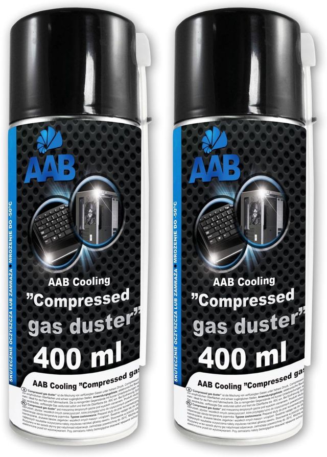AABCOOLING 6x Bombe a Air Comprime 400ml, Depoussierant en Spray, Aerosol Nettoyant pour Ordinateur, Clavier, Portable, Equipement de Bureau, PC, Sans Odeur, Sans Freon