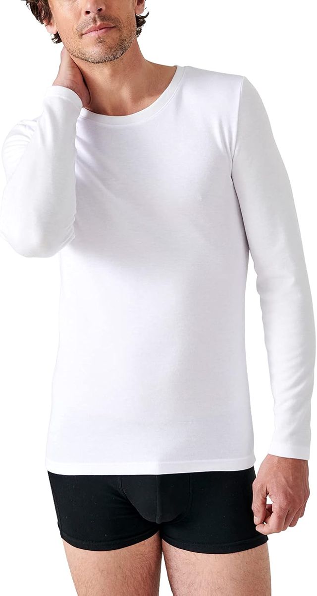 Damart T-Shirt Thermolactyl Col Rond, Côtes Molletonnées T-Shirt Homme