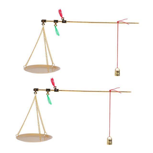 Alipis 2pièces Balance Chinoise Ancienne Lot Pour Poudres Et Grammes Balance Manuelle Pour Matières Médicinales Et Cuisine Décorative Traditionnelle
