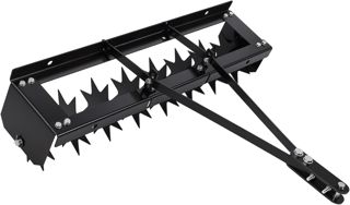 Aérateur de pelouse de remorque de 81 cm avec 8 pointes en forme d'étoile