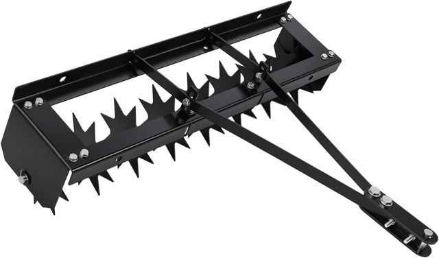 Aérateur de pelouse de remorque de 81 cm avec 8 pointes en forme d'étoile