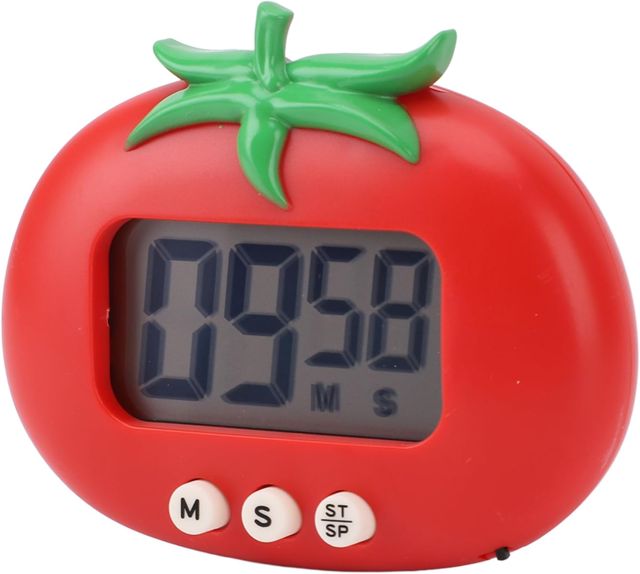 Chronométrage de Tomate pour Enfants Timer à rebours électronique pour l'apprentissage de la Cuisine de la Cuisine