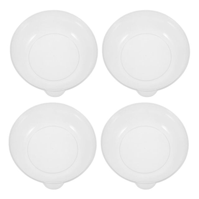 Zerodeko Lot de 4 Plateaux en Plastique pour Balance Numérique Cuisine, Capacité Généreuse, Facile à Nettoyer, Préparation des Repas et Pesée des Ingrédients