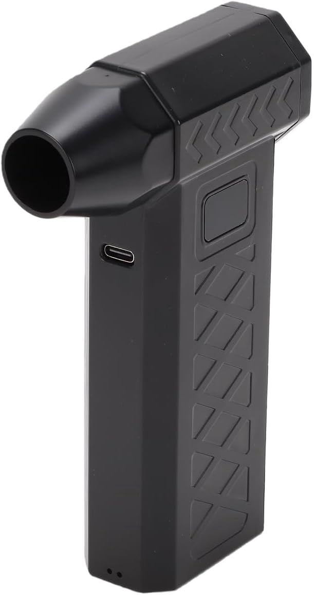 Plumeau à Air comprimé 130 000 Tr/min Super Puissant, 4 Vitesses Réglables, Souffleur sans Balais Rechargeable, Affichage LED, Dépoussiéreur à Charge Rapide pour Clavier (BLACK)