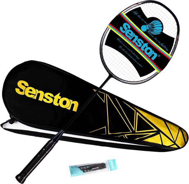Senston Raquette Badminton Carbone Complet Unisexe débutants confirmés