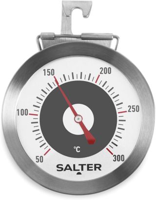 Salter Thermomètre de Cuisine en Acier Inoxydable, Analogique 50-300°C, Pour Fours à Gaz, Électrique, Chaleur Tournante, Thermomètre Précis pour Cuisson de Viandes, Gâteaux et Recettes Diverses