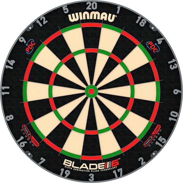WINMAU Blade Serie – Cible de fléchettes steeldart Professionnelle série Blade – Cible steeldart Professionnelle homologuée Tournoi PDC – Blade X | 360 | Blade 6