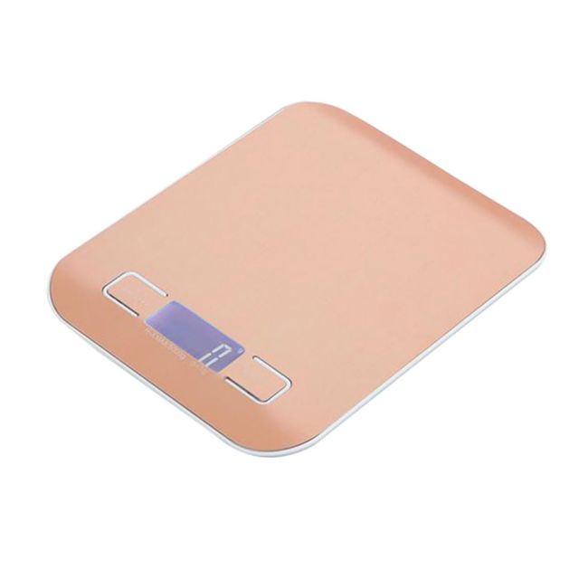 IMIKEYA Balance De Cuisine Numérique 5 Kg/1 G Couleur Or Rose Pour La Cuisson Sans Pile En Acier Inoxydable De Haute Précision