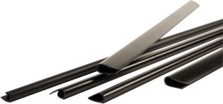 Pavo - Baguettes de reliure A4 à glissière 6 mm pour documents, capacité 20–40 feuilles, noir, lot de 25-8008117