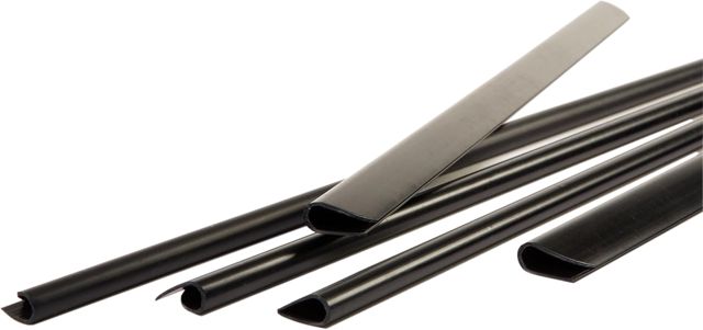 Pavo - Baguettes de reliure A4 à glissière 6 mm pour documents, capacité 20–40 feuilles, noir, lot de 25-8008117
