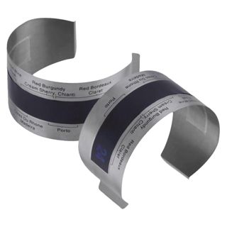 POPETPOP Thermomètre à Vin Bracelet Inox 2 Pièces Écran Numérique, Lecture Instantanée, Adaptable Toutes Bouteilles, Thermomètre Liquide Précis Cuisine et Dégustation