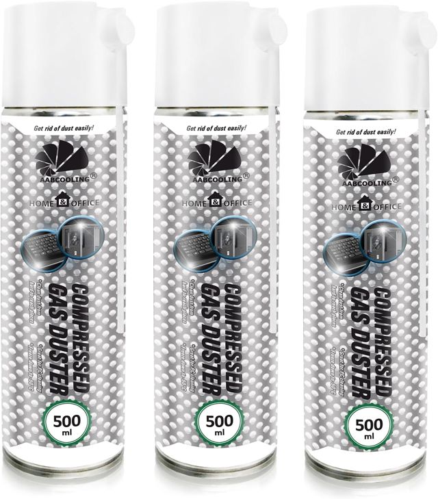 AABCOOLING Aspirateur pour Ordinateurs 3x500 ML Dépoussiérant en Spray Home&Office Nettoyage de l'équipement de Bureau K3, Ne Laisse Pas de Traces, Bouteille Air Comprimé, Vacuum Cleaner