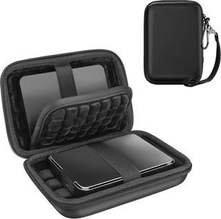 ProCase Étui Disque Dur Externe 2 x 2,5", Housse de Protection pour WD, Toshiba, Canvio, Seagate, Samsung SSD HDD, Pochette Portable Antichoc, avec Poche pour Accessoires