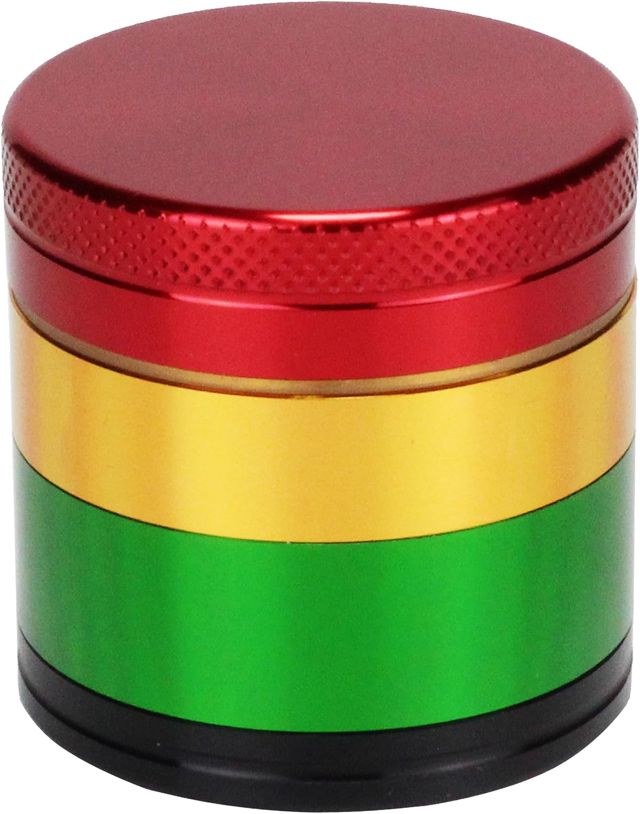 Grinder en Métal, Broyeur à Epices et à Condiments, 100% Aluminium, 4 Pièces, Noir, 50 mm