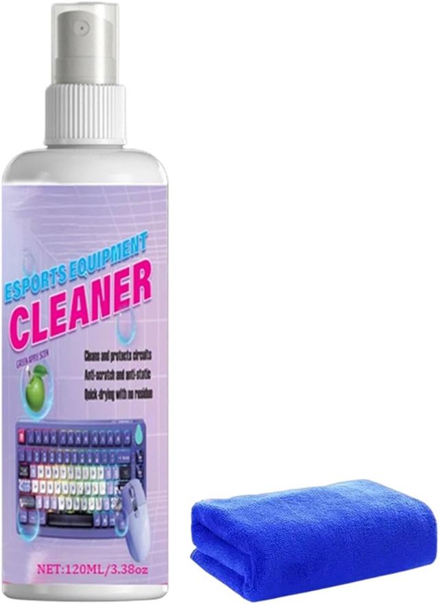 Nettoyant électronique sûr, spray doux pour écran 120 ml, solution de nettoyage d'équipement avec formule sans traces, bouteille en plastique, spray électronique au design convivial, accessoires