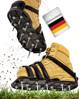 miaX Chaussures Professionnelles d'Aération de Pelouse avec Talon Surélevé