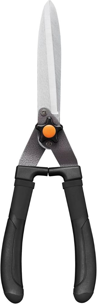 Fiskars Cisaille à haies HS21, Pour tailler les haies et les buissons, Longueur : 59 cm, Lames en acier trempé/Poignée en plastique doux au toucher, Noir/Orange, 1026827