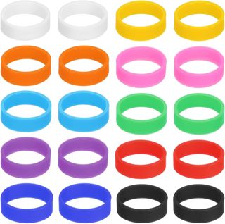 QUARKZMAN 20Pcs Anneaux en Caoutchouc Silicone Solides 20x7mm