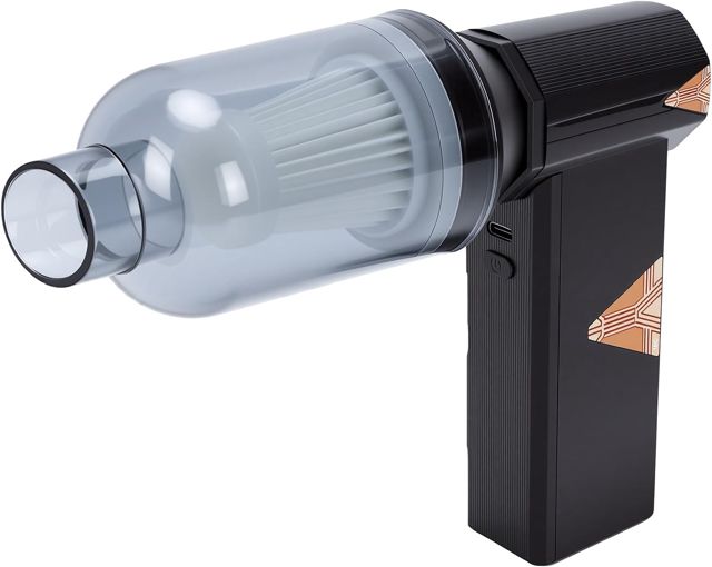 Cryfokt Souffleur D’air sans Fil, Dépoussiéreur électrique, 110000 Tr Min, 3600 MAh, 4 Vitesses, Pression du Vent 170 G, for Nettoyage Clavier, Bureau, Voiture (BLACK)