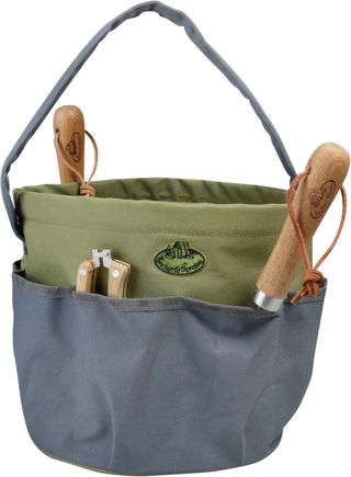 Esschert Fallen Fruits Sac Rond pour Outils de Jardin Gris