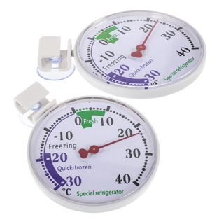 ibasenice Thermomètre Réfrigérateur Portable 2 Pcs en Plastique Réutilisable Blanc, Solide et Précis, pour Congélateur Cuisine à Domicile