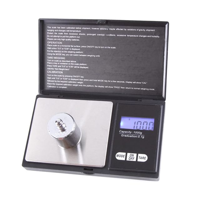 Balance numérique, balance de cuisine numérique 1000G 0,1G avec écran LCD rétroéclairé mesure précise électronique alimentaire Steelyard pour la cuisson, la cuisine