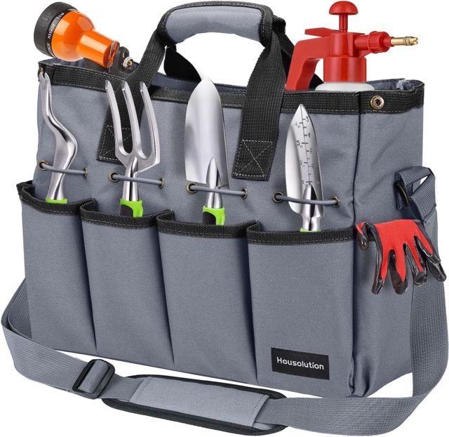 Housolution 14 Pouces Sac Fourre-tout de Jardinage - Vert Foncé