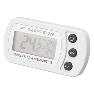 TOPINCN Lot de 2 Thermomètres de Réfrigérateur avec Grand écran LCD, Thermomètre étanche pour Réfrigérateur et Congélateur avec Crochet, Mesure de -20 ℃ à 50 ℃, pour Cuisine et