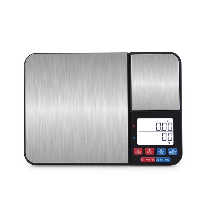 Balance numérique, Balance alimentaire à double plateforme, grande balance de cuisine numérique 5Kg avec une Micro précision 0.01g