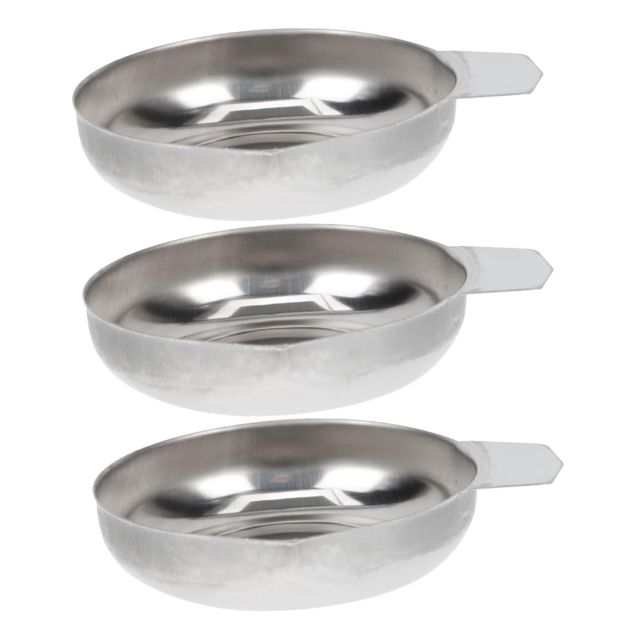 Alipis Plateau de Pesée de Poudre en Acier Inoxydable 3pcs Résistance à L'usure avec Bec Fin pour Balance Numérique Cuisine et Boulangerie