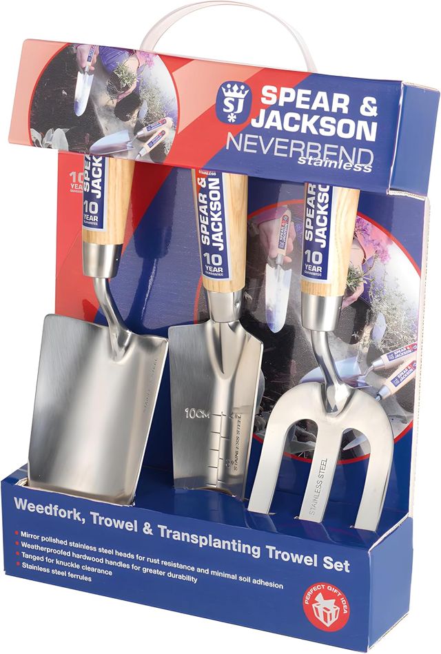 Spear & Jackson 3056GS Coffret cadeau Neverbend en acier inoxydable 3 pièces