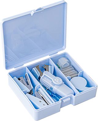 Lot de 8 accessoires de bricolage de bureau avec agrafeuse, perforatrice à papier, ciseaux d'agrafes, extracteur d'agrafes pour l'organisation des bureaux scolaires, kit d'organisation de documents