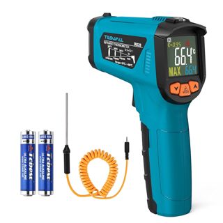 Tilswall Thermomètre Infrarouge W301, -50 à 600 °C, Bleu Azur