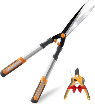 AIRAJ Jeu De 2 Cisailles À Haies De Jardin 60 Cm Avec Sécateur