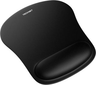 TECKNET Tapis de Souris Ergonomique, Mousse à Mémoire de Forme, Noir