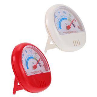 Lurrose Thermomètres et Réfrigérateur en Plastique Lot de 2 Rouge Mesure Facile Température Outil Pratique Cuisine Congélateur