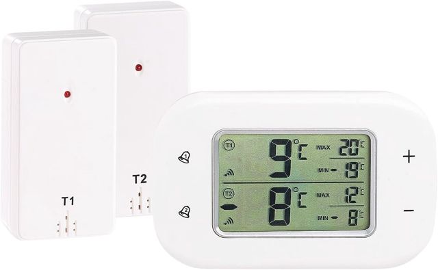 Rosenstein & Söhne Thermomètre digital sans fil pour réfrigérateur et congélateur avec...