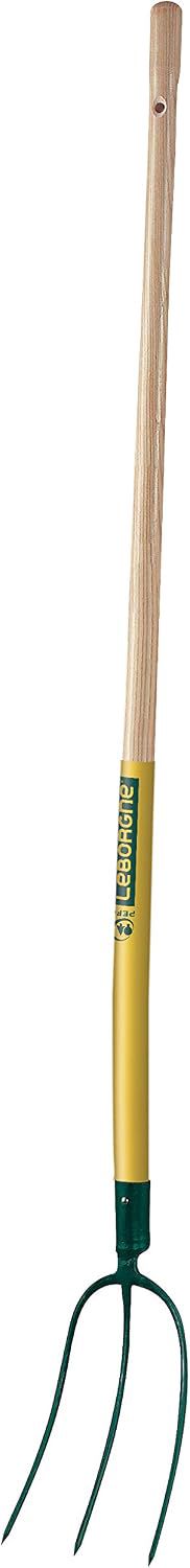 Leborgne, Fourche à Charger 4 dents Manche Bois Certifié PEFC 100%, Emmanchement stable avec fixation par vis, Assemblé en France, Longueur totale 144 cm, Largeur 27 cm