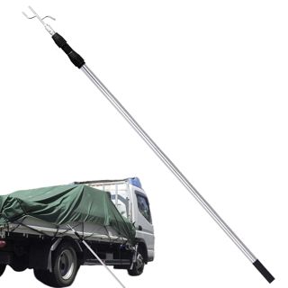 4,92 Pieds Retriever De Cargaison De Camion, Outil De Récupération De Chargement Télescopique Avec Deux Crochets,perche De Ramassage Multi-usage, Mât De Récupération De