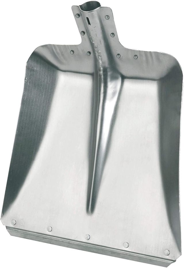 Kerbl Aluschaufel Größe 9 (Breite 36 cm, Gartenschaufel/Stallschaufel, aus Aluminium, mit verzinkter Stoßkante, Schneeschieber, Ohne Stiel) 2966