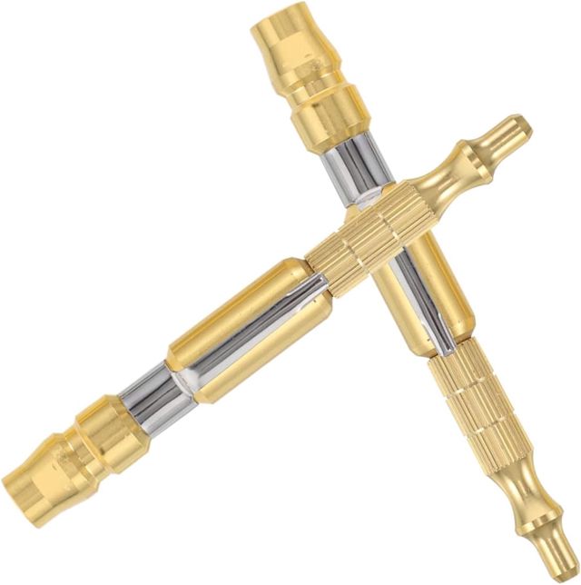 Toyvian 2 Pièces Stylo à Air Comprimé Portable pour Nettoyage sans Rayures, Alliage Solide, Embout 3mm, pour Lentilles et Équipements de Précision au Bureau Voyage