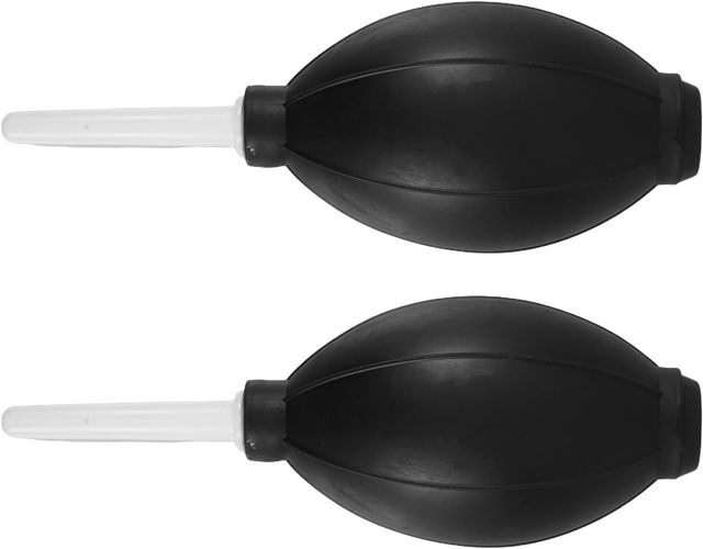 Souffleur de poussière réutilisable en TPE Noir, Lot de 2, pour Entretien d'objectif et Nettoyage numérique, Usage Polyvalent, pour téléphones et lentilles de caméra