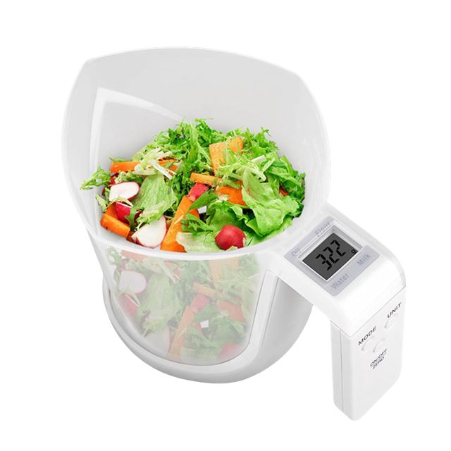 Balance Verre Mesureur Cuisine, Balance Electronique Verre Doseur Cuisine avec Graduations, Pesée Précise, La Balance ELectroniqueBol de Pesée de Cuisin est Destinée à La Cuisin