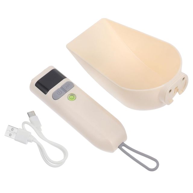 Angoily Cuillère Doseuse Numérique Blanche avec Balance Électronique Précise en Abs pour Peser Aliments et Nourriture pour Chiens Cuisine et Pâtisserie