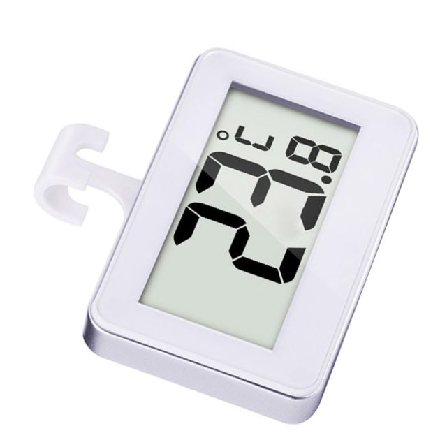 Veemoon Thermomètre Numérique Large Plage de Température 20 à 60°c Étanche 2pcs en Plastique Blanc pour Réfrigérateur et Congélateur Usage Cuisine
