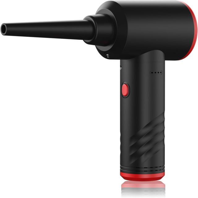 Plumeau électrique Puissant sans Fil, Souffleur D'air Portatif pour le Nettoyage des Ordinateurs et de L'électronique, Batterie 6000mAh (AD38 Noir Version Standard)