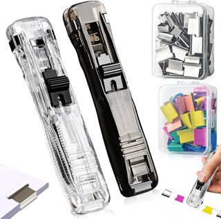 WiDream Set d’Agrafes Réutilisables, Ag-rafeuse Créative sans Agrafe, A-grafeuse Nomade pour Papiers, Agrafeuse pour École et Bureau, Agrafeuse Portable avec Clips, Agrafeuse pour École et Bureau